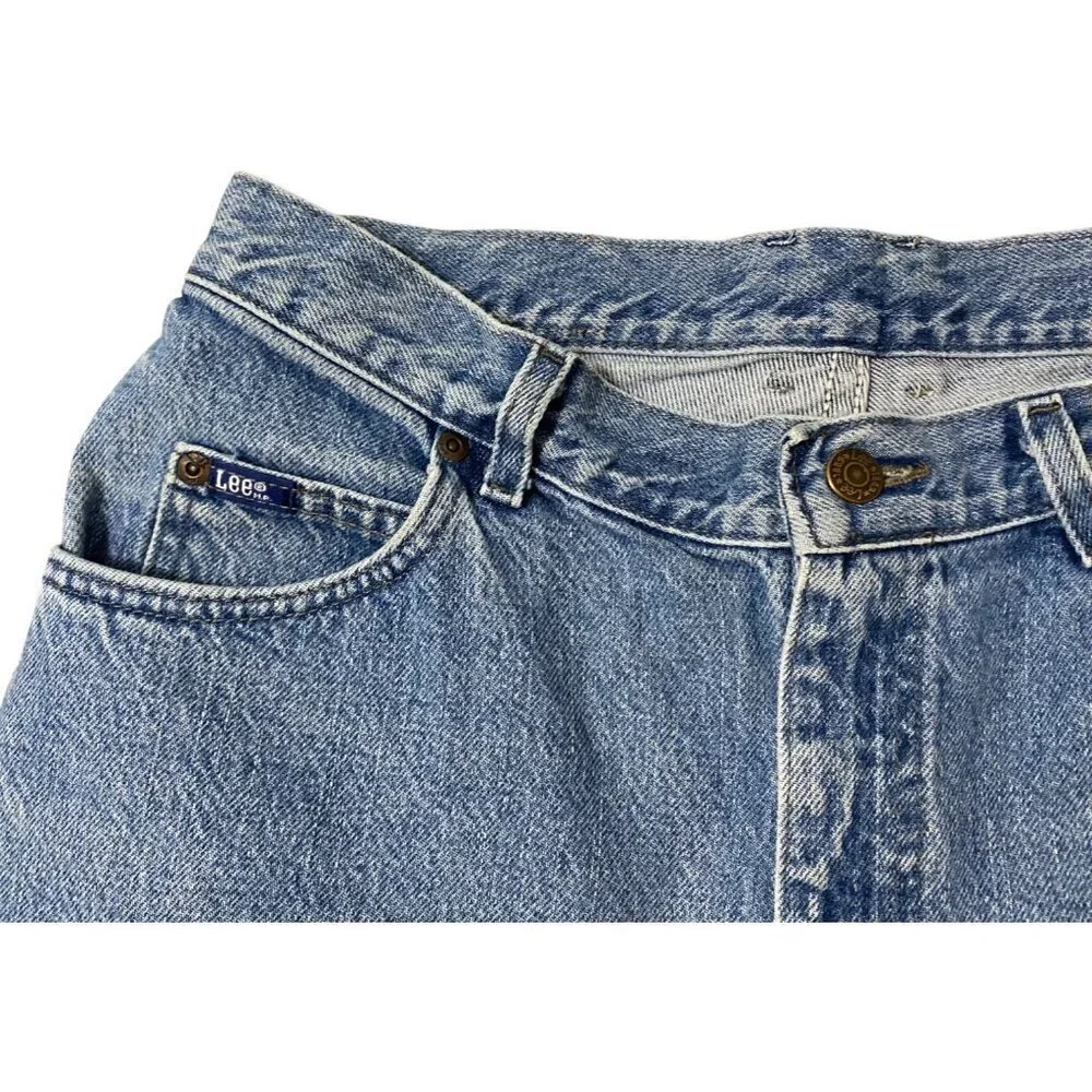 Vintage Lee Originals Denim Cut off Shorts 12 Light Wash